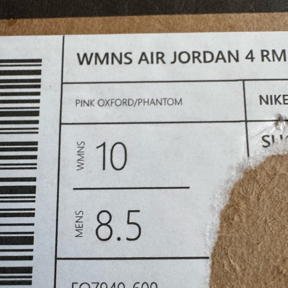 Nike Air Jordan 4 RM Women's Light Pink Sneakers - NIB - Picture 6 of 6